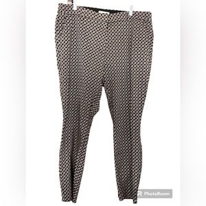 H&M Black and White Geo-Print Slim Leggings